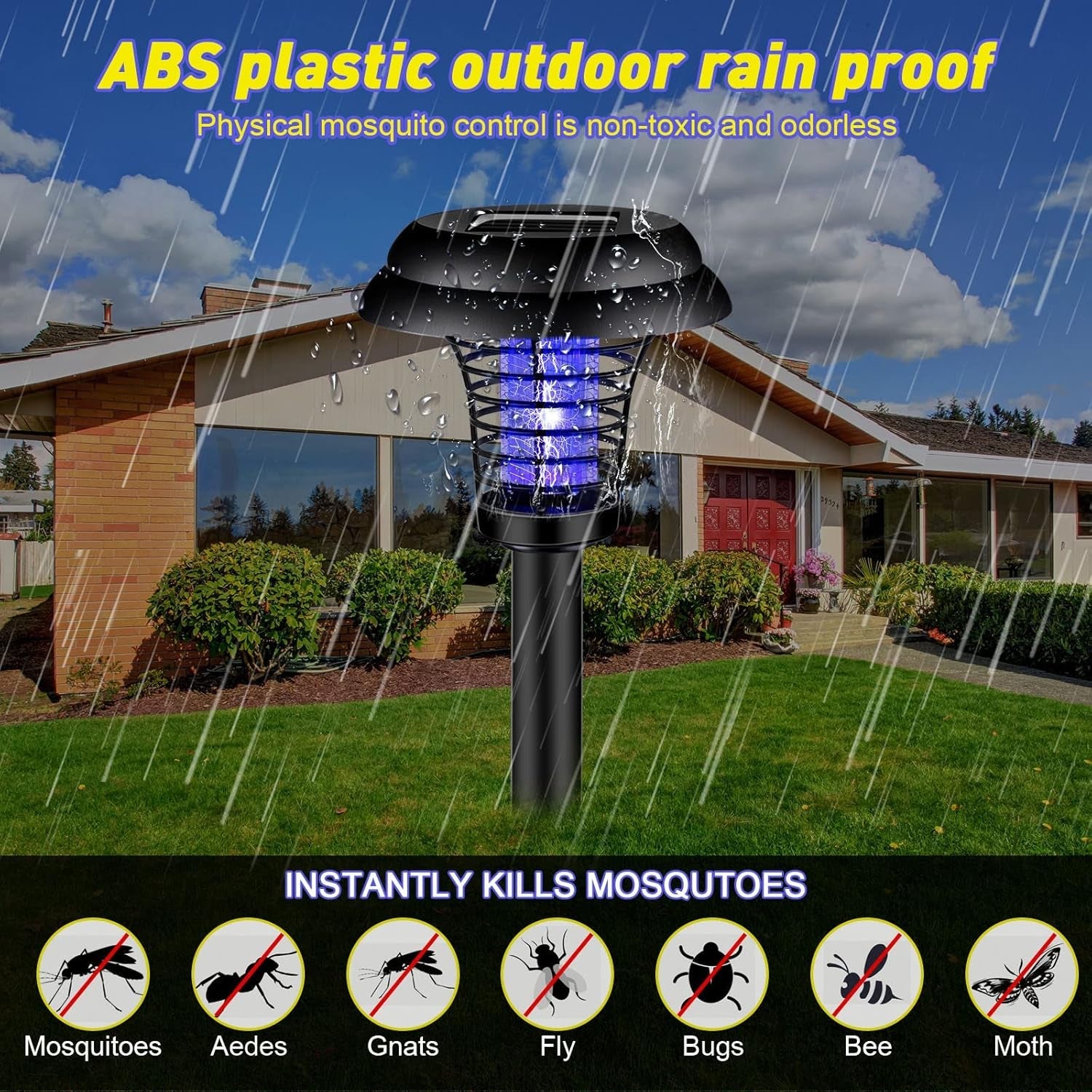 Medium Garden Solar Powered LED Mosquito Trap / Bug Zapper (1 Pc) Medium Garden Solar Powered LED Mosquito Trap / Bug Zapper (1 Pc)